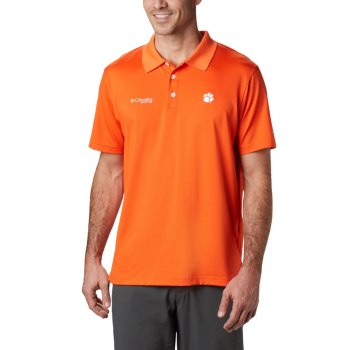 Columbia Collegiate Skiff Cast - Clemson, Polo Naranjas Para Hombre | 253864-KQU